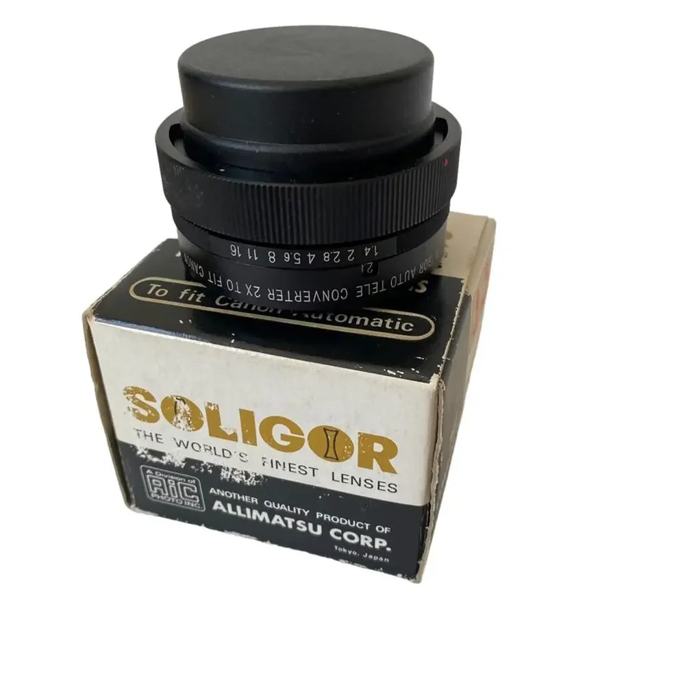 Soligor Telephoto Lens & Tele-Converter Alene Canon Camera Automatic Japan